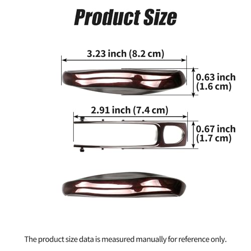 Aojezoor Mahogany Red Key Fob Cover Compatible with Porsche Cayenne 2018-2025 Panamera 2017-2024 911 2019-2023 Taycan 2019-2024 Compatible with Porsche Key Cover by Aojezoor - Image 7