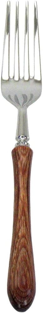 Nagao Tsubamesanjo Boston Dessert Spoon Dessert Fork, Set of 2, 18-8 Stainless Steel, Laminated Reinforced Wood, Made in Japan