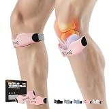 GOUNOD Osgood Schlatter - Confezione da 2 cinghie di supporto per tendine rotuleo, in silicone, per alleviare il dolore al ginocchio, per pallacanestro, saltatori, tendinite, corsa, escursionismo