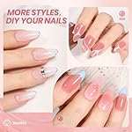 beetles Gel Polish Whispers of Love Jelly Gel Nail Polish Set - 6 Colors Milky White Nude Pink Neutral Sheer Translucent Soak Off UV Gel Nail Kit, Nail Concealer for Salon DIY Manicure Gift for Women - Image 3