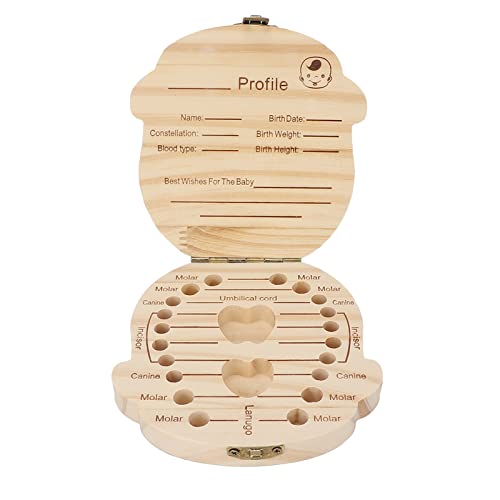 Babytanden Keepsake Box, houten kindertandorganizer voor de kindertijd(Jongens) - Image 3
