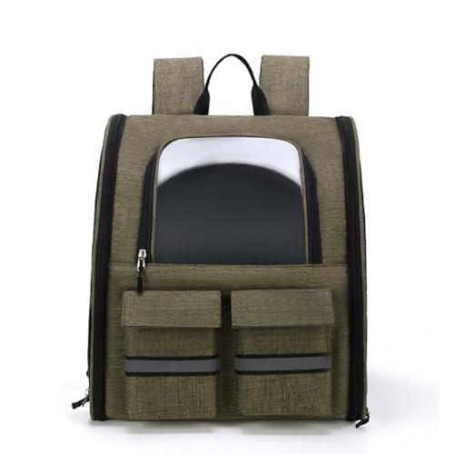 YNYNキャスター付きペットキャリーリュック - 小型犬・猫用 通院・旅行・防災に最適 便利な散歩用リ ュック&キ ャリー ペットキャ リーカート キャリ ーバッグ 犬 猫 ペットキャリ ーリュ ック (カーキ,バックパックタイプ)