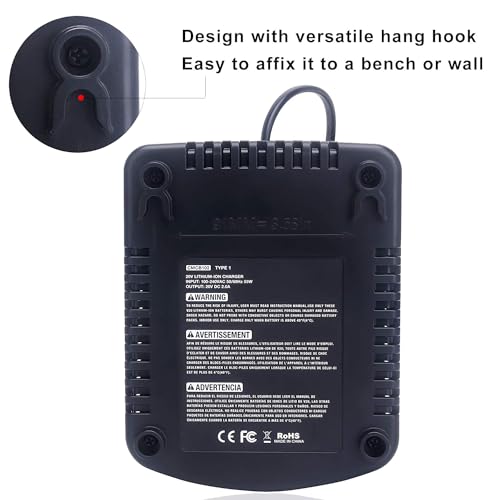 CMCB104 Replacement for 20V Craftsman V20 Lithium-ion Battery Charger CMCB100 CMCB101 CMCB124 CMCB102 for CMCB201 CMCB202 CMCB203 CMCB204 CMCB205 CMCB209 Power Tool Batteries by zyystarttogo - Used condition - Image 6