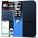 RunStar Scale for Body Weight, Precision Digital Bathroom Smart Scale with 3.5" TFT Color Large Display for BMI Muscle Mass Heart Rate, 22 Body Composition Analyzer Sync APP, 400lb