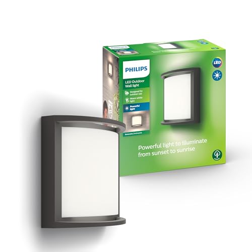 Philips myGarden Samondra LED Samondra Wandaußenleuchte, Anthrazit, Grau