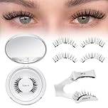 Higu clace Magnetic-Eyelashes Kit, Reusable Magnetic Lashes with Applicator, No Glue Needed, Easy to Wear and Remove(Style H)
