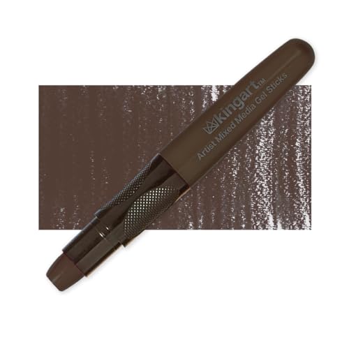 KINGART GS017-1 Gel Stick Single, DARK BROWN Color, Artist Mixed Media Crayons - Non-Toxic, Dark Brown