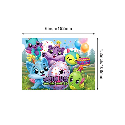 Ninimble 24Pcs Hatchimals Birthday Invitations,Hatchimals Party Invitations Birthday Party Supplies Decoration (Invitations 3) #TOP2