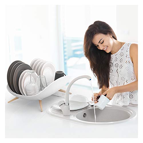 Carrotez Dish Drying Rack, Dish Rack, Dish Drainer, Dish Rack And Drainboard Set, Dish Drying Rack With Drainboard And Swivel Spout, Kitchen Countertop, Easy Installation, Durable, Rustproof, White #TOP7