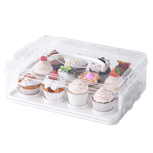 12-Cupcake Carrier with Lid and Handle
