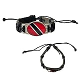 P&F Pack of 12pcs Stylish Pride Fashion Leather Adjustable Bracelet (Trinidad and Tobago)
