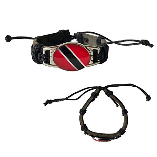 P&F Pack of 12pcs Stylish Pride Fashion Leather Adjustable Bracelet (Trinidad and Tobago)