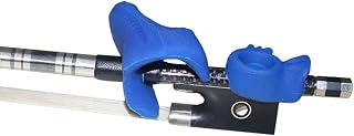 Pinza de arco de violín, corrector de arco recto, alisador de mano de arco, soporte de agarre de arco de violín, disponible en una variedad de colores, no es fácil de dañar, para principiantes (azul)