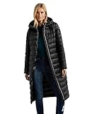 Cecil Damen B100812 Steppmantel Lang, Black,XXL
