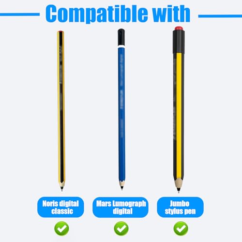 No Worn Out Fine Replacement Titanium Alloy Ballpoint Tips Compatible with STAEDTLER Mars Lumograph & Noris Digital Jumbo/Classic/Mini Digital Pen Stylus, Pencil Nibs fits for Noris EMR Pen,2 Pcs by REEYEAR - Image 4