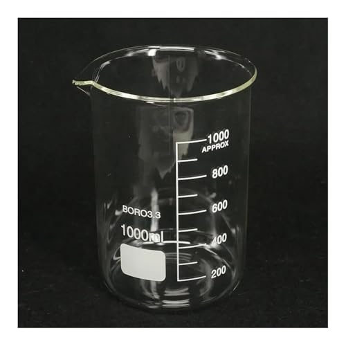 Bécher de laboratoire en verre G3.3 anti-casse 1000ml paroi épaisse