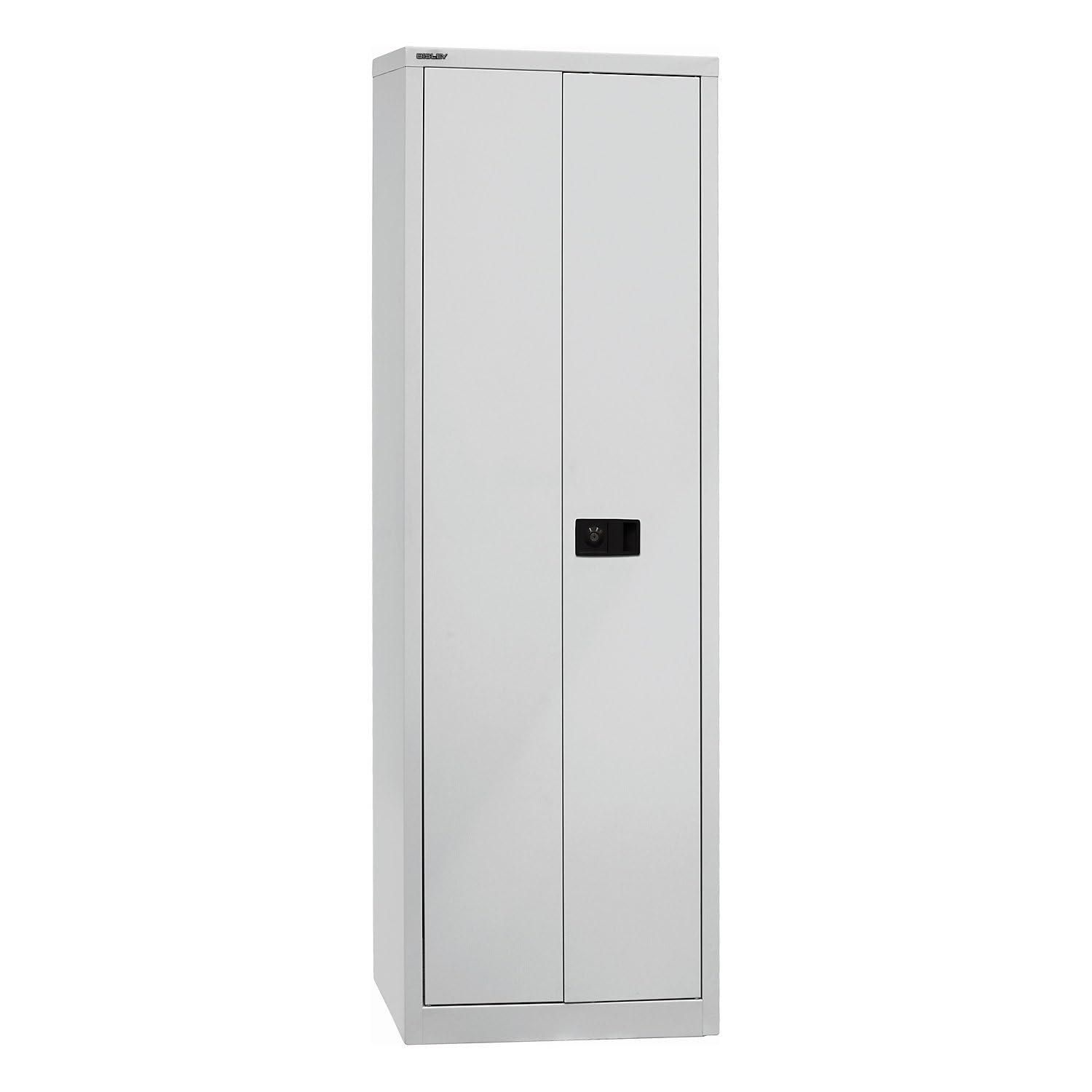 BISLEY Flügeltürenschrank Universal, 4 Fachböden, 5 OH, B 600 mm, Metall, 645 Lichtgrau, 40 x 60 x 195 cm
