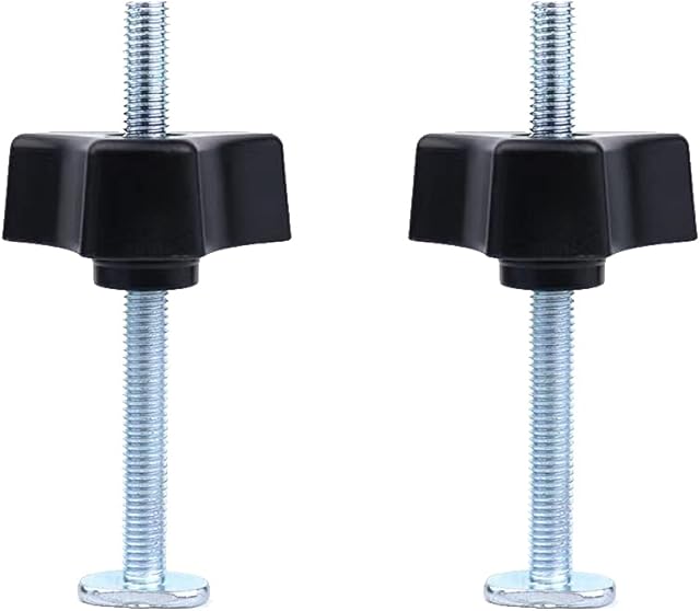 2 Sets M8 Nut Clamp Set Metal Quick Acting Hold Down Clamp Set T-Slot Clamp with T Screw and M8 Plastic Handle for T-Slot T-Track