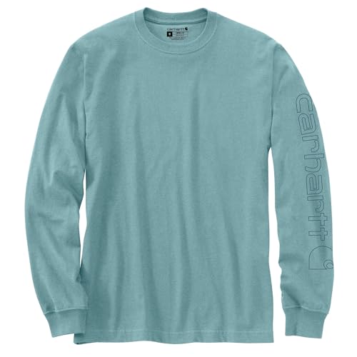 Image of Carhartt Men's Dearborn Loose Long-Sleeve Logo T-Shirt Closeout