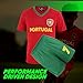 Levelty Youth Soccer Jersey Kids, Boys & Girls Football Fan Jersey 2-Pack Uniform T-shirt & Shorts Kit Set (Portugal 5-6)