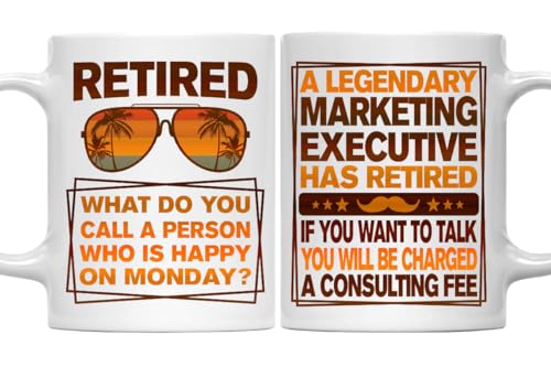 Retired Marketing Executive Coffee Mug, Legendary Marketing Executive Gift