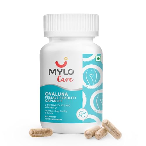 Image of Mylo Ovaluna Female Fertility Supplement - 60 Veg Capsules| Shatavari and CoQ10 | Supports Egg Quality | Natural Conception | Hormonal Balance