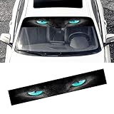 LANZMYAN Front Windshield Banner Decal Vinyl Front Sunshade Rear Visor Strip Sticker 3D Decoration S