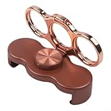 Clip trasero de tres dedos de doble anillo para dispositivos móviles con soporte plegable de 360 grados y durabilidad de aleación de zinc (rosa dorada)