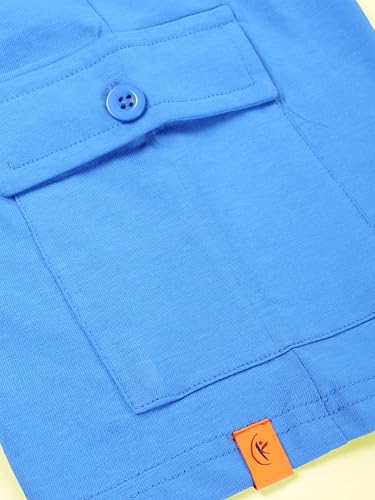 Image of KiddoPanti Boys 100% Cotton Knitted Above Knee Length Basic Cargo Shorts