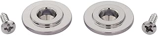 2pcs Vintage Style Stainless Steel Round Bass String Guides Steel Bass String Retainer Stainless String Trees for Precision/Jazz Bass Chrome