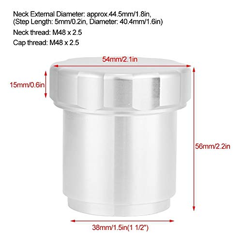 Maxmartt Filler Neck, Aluminum Alloy Weld On Oil Tank Filler Neck With Cap 1.5'' 1 1/2'' Od For Fuel Tanks #TOP2