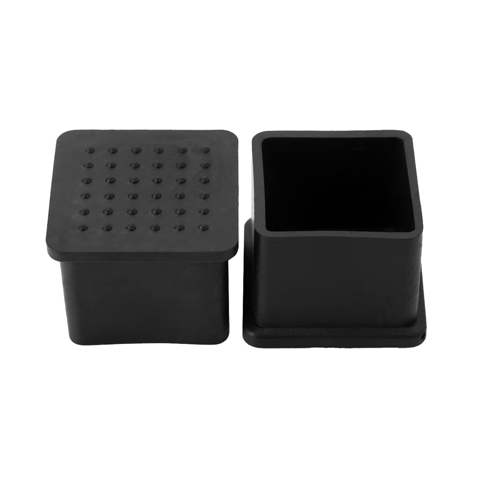 Tapas protectoras para patas de muebles de forma cuadrada -12 piezas de PVC antideslizantes de goma cubiertas de patas de silla de mesa protectores de suelo (número de piezas: 12 unidades