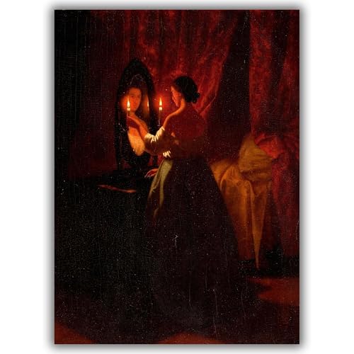 Toile giclée Woman at a Mirror Culverhouse S : le cadeau d'art idéal