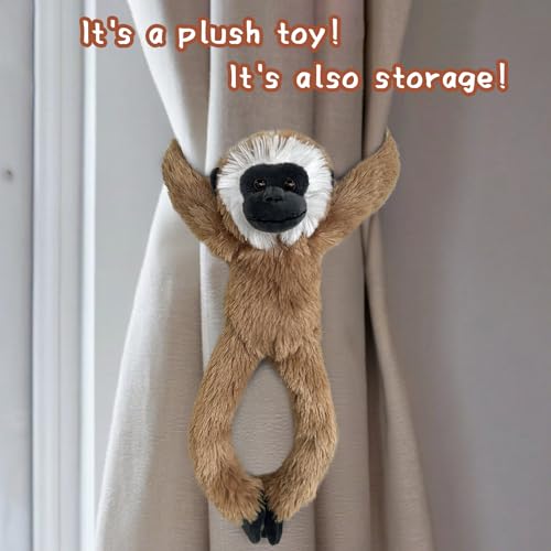 2 Pcs 20INCH Realistic Hanging Plush Animal Monkey Toys with Hands and Feet and Parent-child Knot, Monkey Soft Long Plush Jungle Party Decoration Curtain Storage Toys Stuffed Animals for Kids 4-8 by Hideekoog - Used condition - Image 5