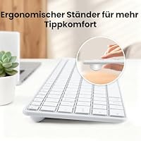 Bnnwa Kabellose Bluetooth-Tastatur für Multi-Geräte,AZERTY-FR Layout – Ansicht 3