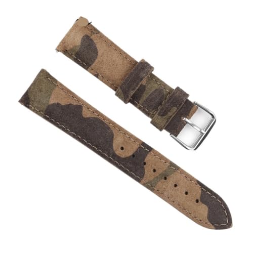 Bracelet de montre en cuir véritable vert 18mm 22mm interchangeable avec boucle ardillon