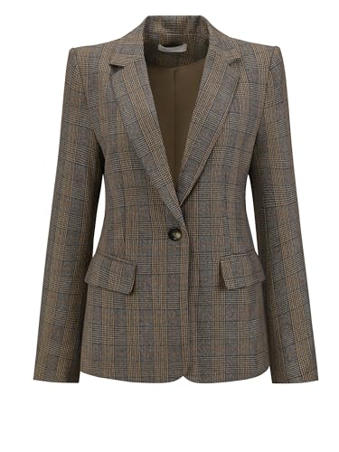 Women's Houndstooth Plaid Blazer for Women Work Business 2025 Suit Jacket