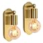 Gold Oval Wall Lamp 2pc