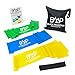 Black Mountain Products Therapy Exercise Bands with Resistance Band Carrying Case, Door Anchor and Starter Guide