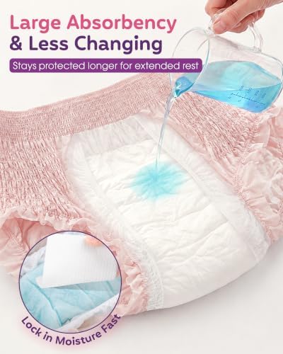 20Ct Adult Diapers Women Underwear Disposable, Waist 31"-37" — 사진 3