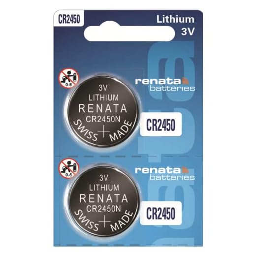 Renata CR2450 Batteries - 3V Lithium Coin Cell 2450 Battery (2 Count)