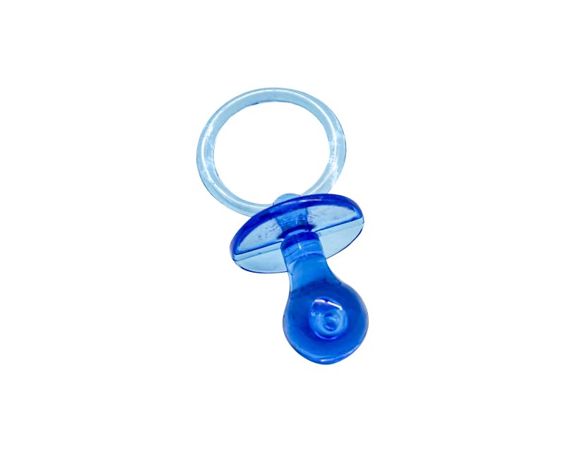 Image of 2.5 inch Baby Pacifier Party Favors, 36 Pieces, Gender Reveal Shower Decorations, Boy Girl Gender Neutral Table Scatter, DIY Party Games Decor (Royal Blue)