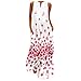 Vestito Donna Estivo Floreale Vestito Donna Elegante Casual Moda Vestiti Primaverile Chiffon Abito Arruffati Vestiti Lungo Donna Vestito Donna Abito Lavoro Cerimonia 0261 (Pink, XXXXL)