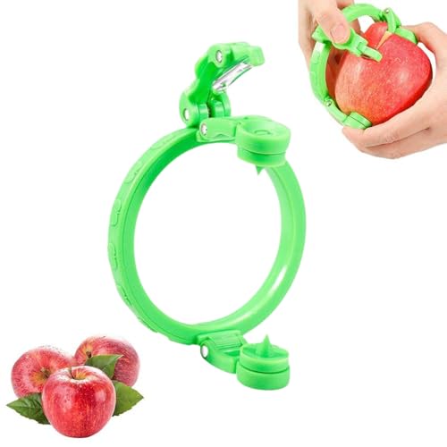 Manueller Apfelschäler, 2025 Neu Manueller Rotierender Obstschäler, Faltbarer Apfelschäler mit Edelstahl Klinge, Schnell Apfelschäler, Multifunktionale Küche Schäler für Äpfel, Birnen, Kartoffel (x1)
