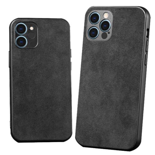 Alcantara Material For Iphone 13/13 Pro, Good Touch, Mask Stains, Waterproof (Iphone 13 Pro), Black #TOP27