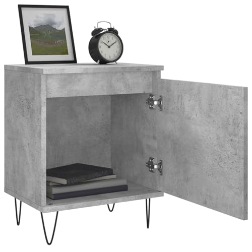 Table de chevet gris béton lot de 2 table d'appoint de chambre
