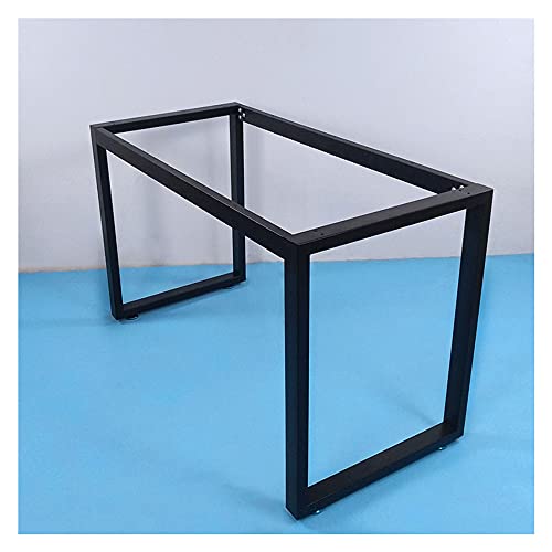 GEREP Tischkufen Tischgestell für Schrank, Couchtisch, Esstisch, mit Verstellbare Bodenschutzmatten DIY Industrieller Möbelfüße/Schwarz / 100×55×72.5cm