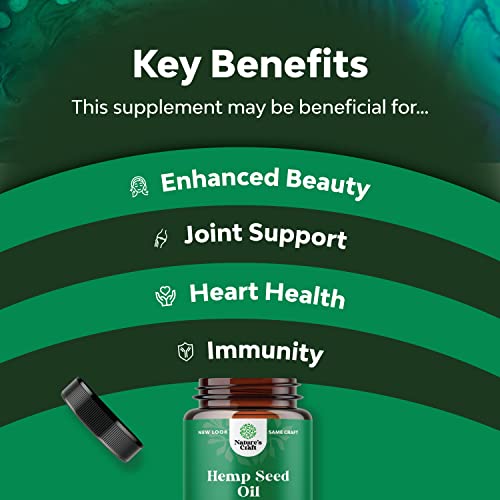 Bundle Of Natural Hemp Seed Oil Capsules And Omega Flaxseed Oil 1000Mg Softgels - With Essential Fatty Acids For Joint Support - Natural Omega 3 6 9 Supplement For Hair Skin And Nails #TOP3