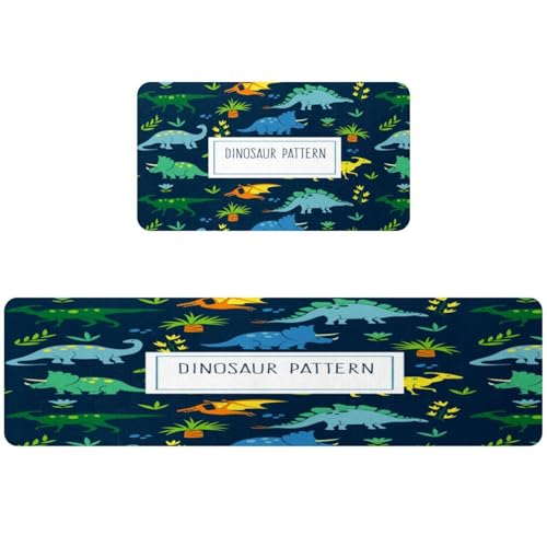 Alfombrillas de cocina para pasillo y lavandería VAPOKF, pack de dos alfombras de diseño 2