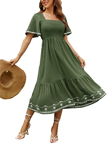 Arula Smocked Midi Dress